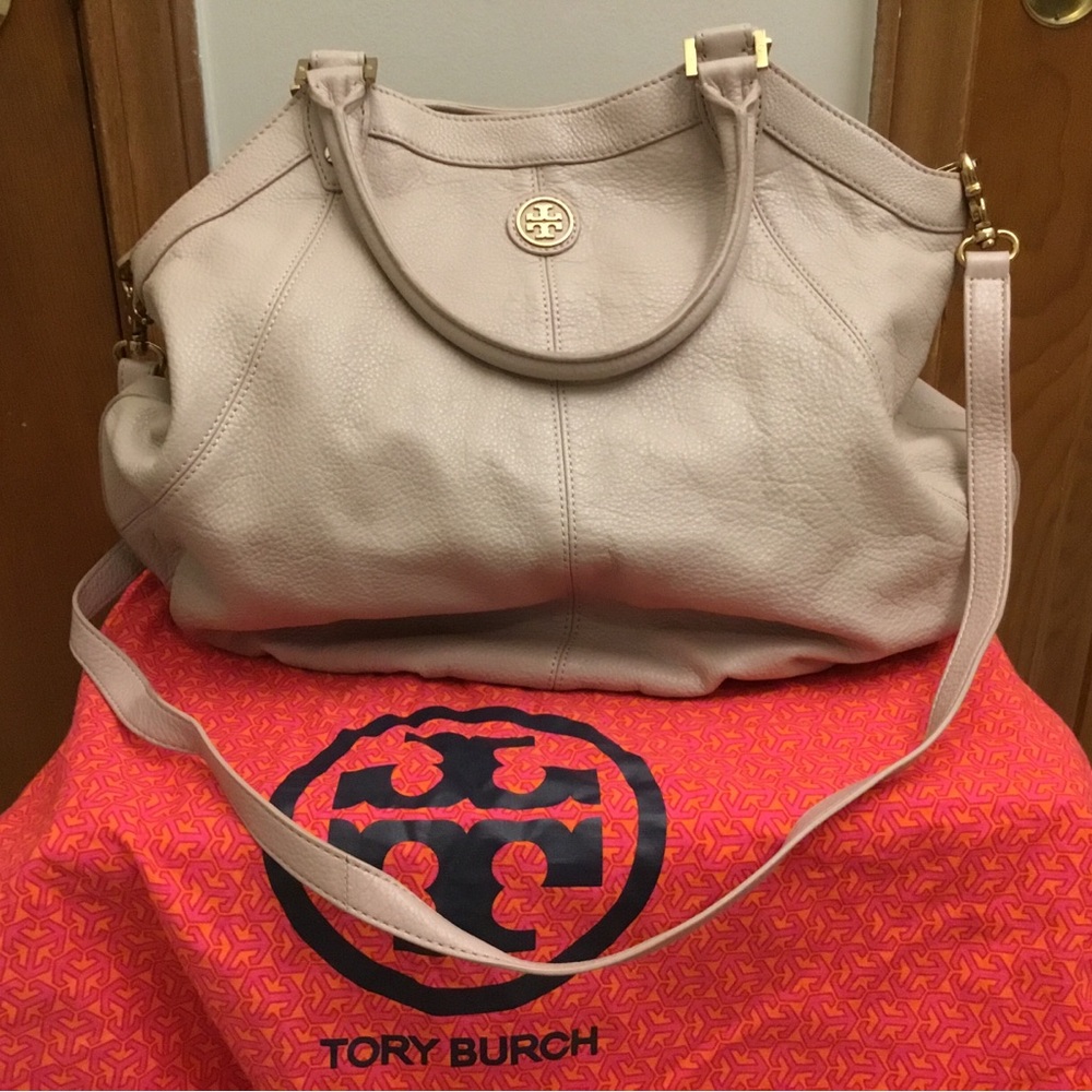 Tory Burch Light Tan Leather Shoulder Bag